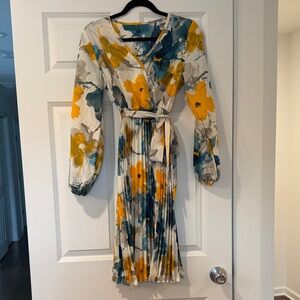 SHEIN Multicolor Floral Long Sleeve Dress